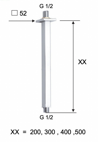 Кронштейн потолочный 50 см Remer 347S50XV, сталь