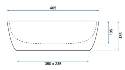 Умывальник Rea Belinda Black matt Slim U8470