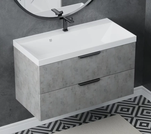 Тумба подвесная Vela Мира 100П под Classica (Бетон Чикаго) TU63575