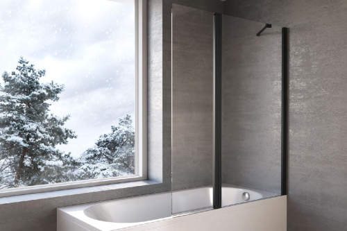 Шторка для ванны Kolpa-San Andromeda BS 120 black transparent 517780