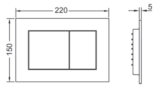 Кнопка смыва Tece Now 9240438 золото матовое