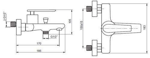 Смеситель для ванны Ahti Alavus AV405001