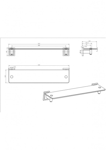 Полка CeramaLux Gamma 12311