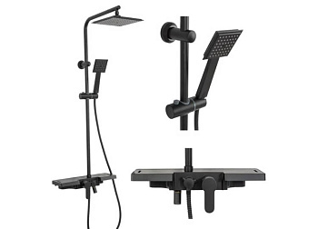 Душевая система Rea Bravo Black P0636