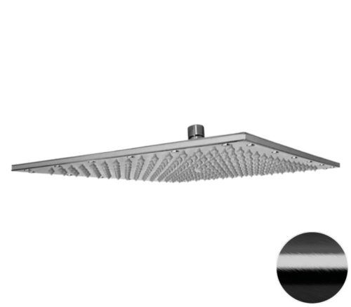 Верхний душ с шарнирным соединением 35 см Remer 359SSXLCFPX, черный брашированный хром