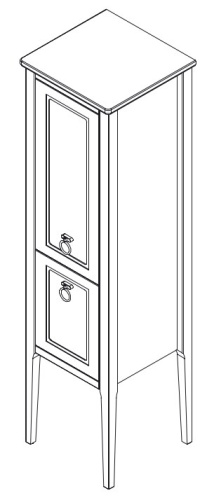 Пенал напольный Caprigo Jersey 34350 R-SF46
