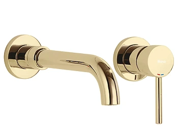 Смеситель для умывальника Rea Lungo long gold B0370