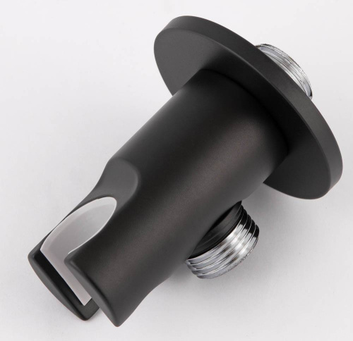 Держатель ручного душа с подключением Remer 337MNO, черный матовый