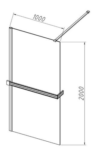Душевая стенка Vincea Walk-In HR VSW-4HR100CLB