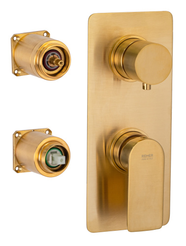 Смеситель для душа Remer Infinity I92KBBG, золото брашированное