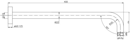 Кронштейн настенный 400 мм Nemo NM-8021BGM brush gun metal