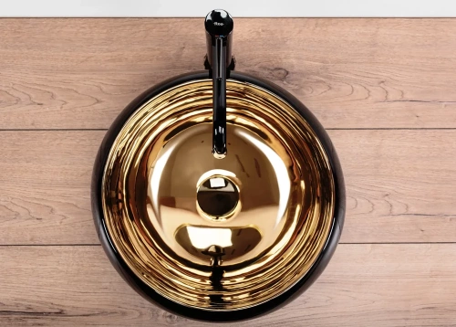 Умывальник Rea Luna Black Gold U3306