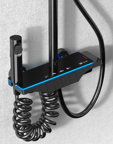 Душевая система Rea Savio black matt P8410