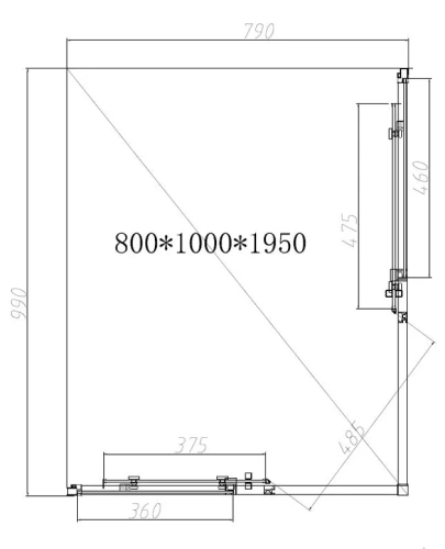 Душевой уголок Vincea Slim-N VSS-4SN8010CLB