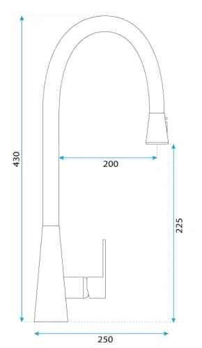 Смеситель для мойки Rea Mild gold matt B4803