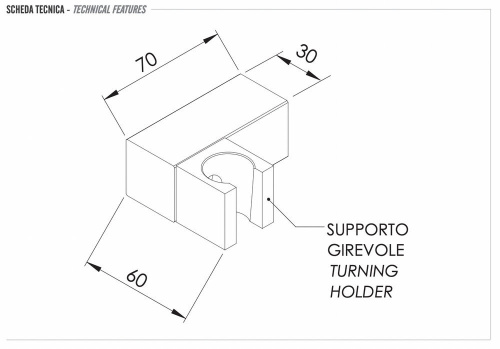Держатель ручного душа Remer 339SSVO, бронза