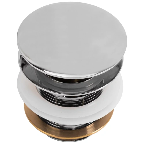 Донный клапан для ванны Rea клик-клак chrome W2007 универсальный