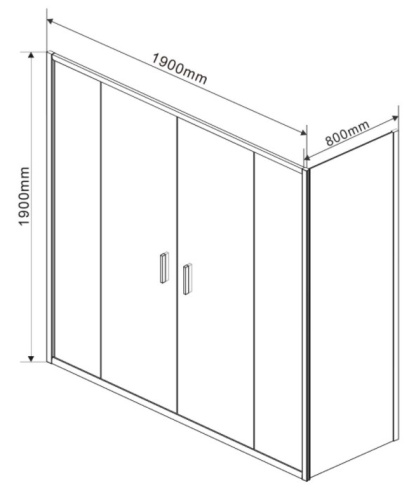 Душевой уголок Vincea Garda VSR-1G28019CH