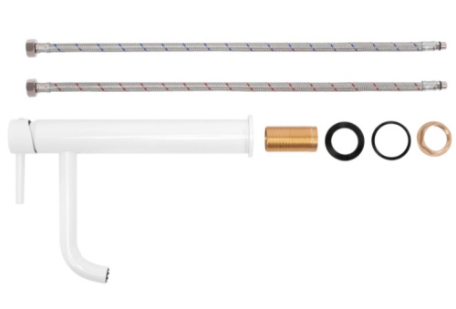 Смеситель для умывальника Rea Lungo white matt B4400