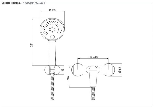 Смеситель для душа Remer Vanity V38