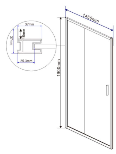 Душевая дверь Vincea Garda VDS-1G145CL