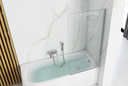 Шторка на ванную Rea Lagos Fix chrom 80 W5630