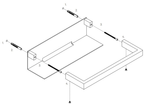 Полка для душа 30 см Decor Walther Contract DA30 0651576