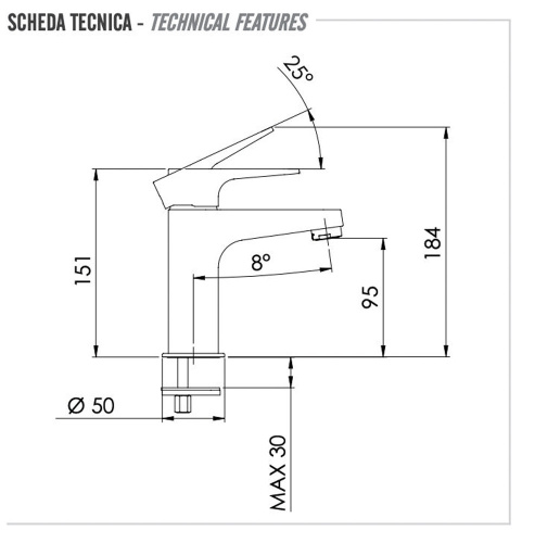 Смеситель для раковины Remer Winner W12