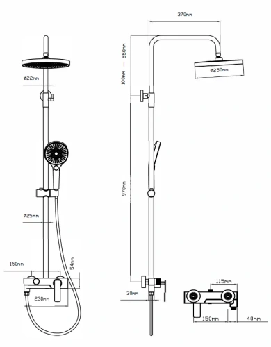 Душевая система Vincea VSFS-413CH
