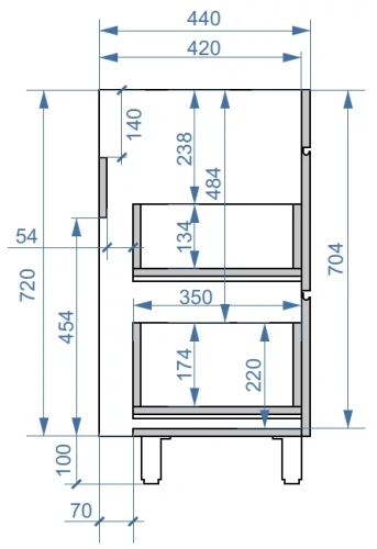 Тумба напольная Vela Бриз 80Н под Milen TU27055