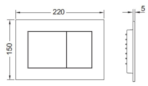 Кнопка смыва Tece Now 9240401 хром глянцевый