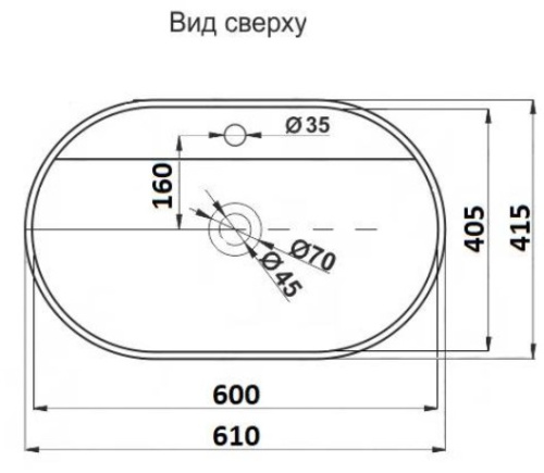 Умывальник CeramaLux D1346