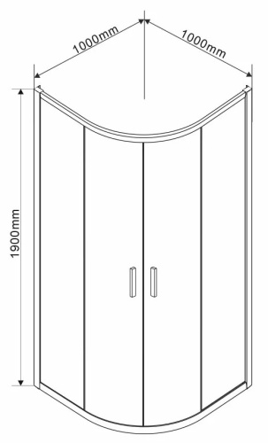 Душевой уголок Vincea Garda VSQ-1G100CL
