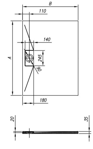 Душевой поддон Kolpa-san Acro 120x80 white 560950