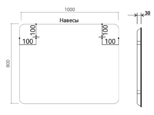 Зеркало Vincea LED 1000x800 VLM-3MA100-2