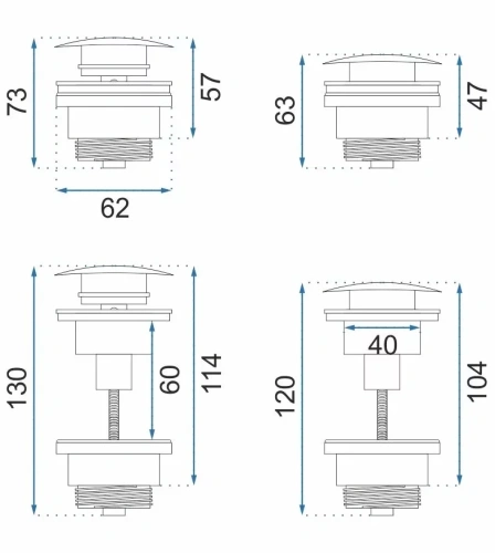 Донный клапан для раковины Rea Copper A5698