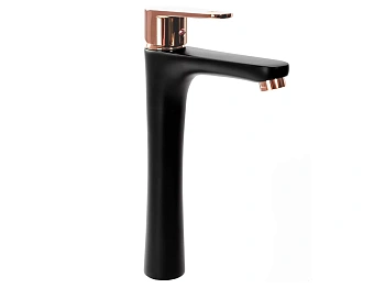 Смеситель для умывальника Rea Mild black matt rose gold B4808