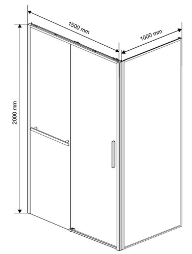 Душевой уголок Vincea Slim Soft VSR-1SS1015CLG