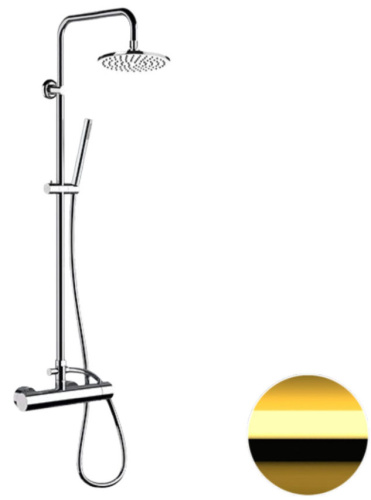 Душевая система Remer Minimal N37RX7MMM20DO, золото глянцевое