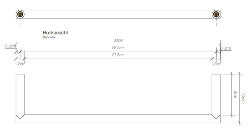 Полотенцедержатель 30 см Decor Walther Mikado HTE30 0520716