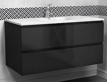 Тумба подвесная Vela Мира 100П (черный матовый) TU270742