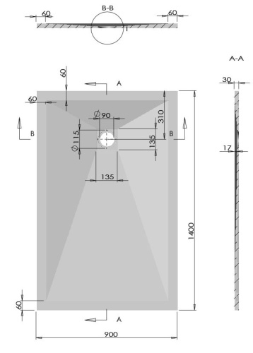 Душевой поддон Vincea VST-4SR9014A