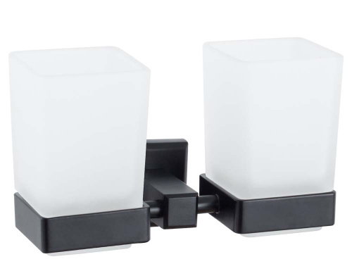 Подстаканник двойной настенный Vivi Felice Notte FL1029 N Black matt