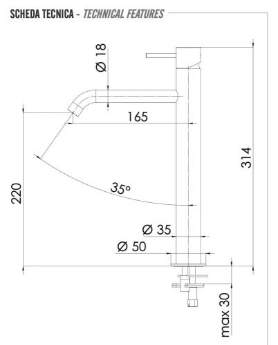 Смеситель для раковины Remer X Style X11LXLNO, чёрный матовый