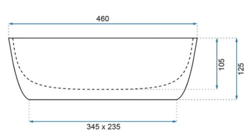Умывальник Rea Belinda Shiny Aiax U6596