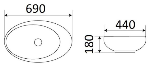 Умывальник CeramaLux 78456