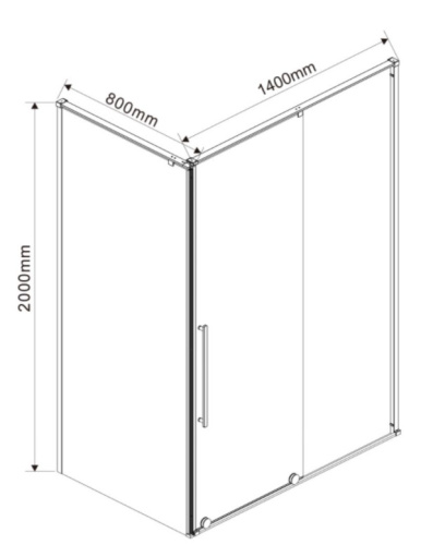 Душевой уголок Vincea Arno VSR-1A8014CL