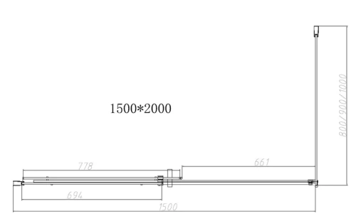 Душевой уголок Vincea Dice VSR-4D9015CLB