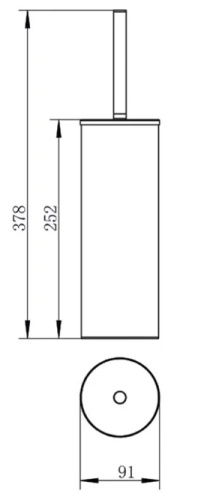 Ёршик напольный Vivi Felice F0513 NERO OPACO