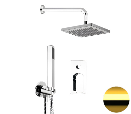 Душевая система Remer Infinity I09S08ODO, золото глянцевое